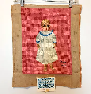 Brunswick Needlepoint Chase Doll 1920 Wool Cotton P-7979 Madeira Finished Pillow • $55