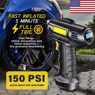 Air Moto Air Pump Tire Inflator Portable Air Compressor Air Pump For Car Bike MN • $19.99