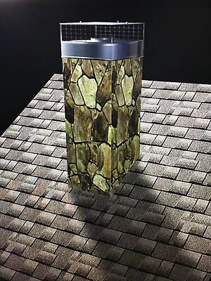 Chimney Housing Kit - Faux Chimney Cover FULL KIT Stacked Stone SS5 72  Tall • $995