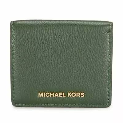 Michael Kors Bedford Carryall Green Pebbled Leather Wallet 32F6GBFD1L MOSS • $74.95