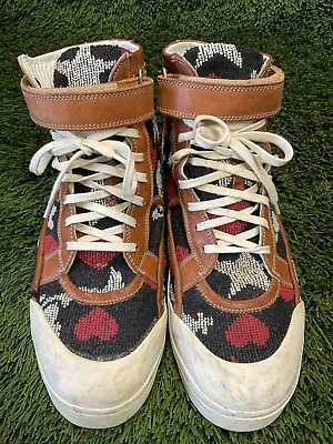 Vivienne Westwood Man High Top Tapestry Sneaker Boots Sz 10 Euro 43 • $379