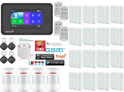 R27 WiFi Tuya APP GSM SMS Wireless Home Security Alarm System+Alexa+Google Home • $160.54