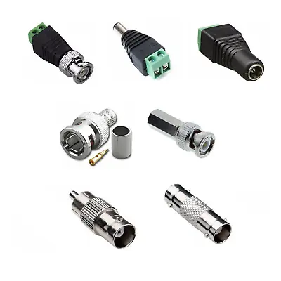 CCTV BNC Coax Crimp Video RCA Phono RG59 Balun Cat5 Joiner Coupler Connector UK • £4.99