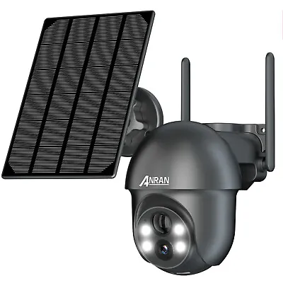 ANRAN Home Security Camera System Solar Panel 360°PTZ Wireless 3MP Outdoor Audio • $54.99