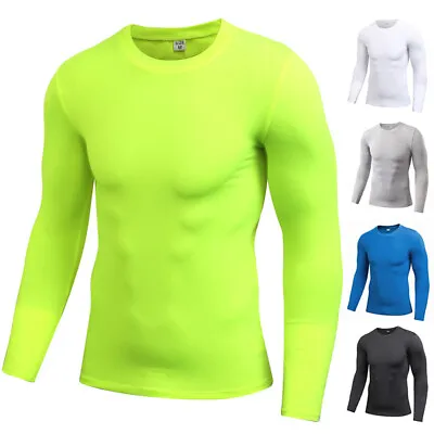 $13.19 • Buy Men Tunic Tops Pullover T-Shirt Under Shirt Tees Tights Athletic Gym Compression