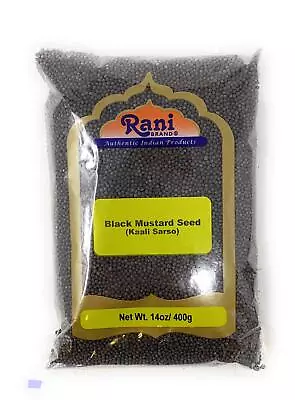 Rani Black Mustard Seeds Whole Spice (Kali Rai) 14oz (400g) • $11.99