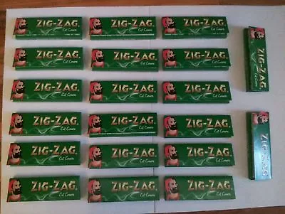  1000 Zig Zag Green Regular Rolling Papers 20 Bookletsx 50 Papers Each Booklet U • £4.94