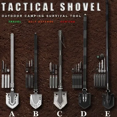 Military Folding Shovel Survival Camping Shovel Multifunctional Steel Shovel • $39.99