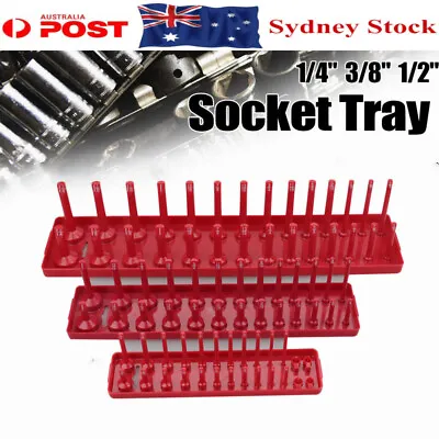 $26.96 • Buy 3pc SAE Workshop Multifunctional Holder Storage Tool Socket Tray Organizer