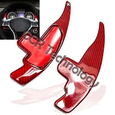 Real Carbon Fiber Red Steering Shift Paddle Extension Fits 07-16 R171 R172 SLK55 • $126