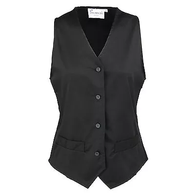 Ladies Women Premier Contemporary Hospitality Waiter Hotel Uniform Waistcoat • £20.69