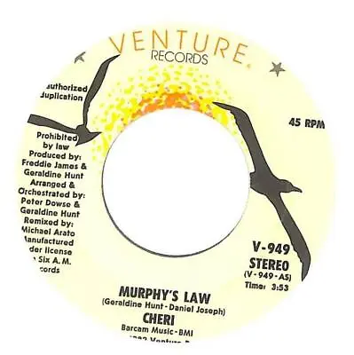 Cheri Murphy's Law US 7  Vinyl Record Single 1982 V-949 Venture 45 EX • $5.04