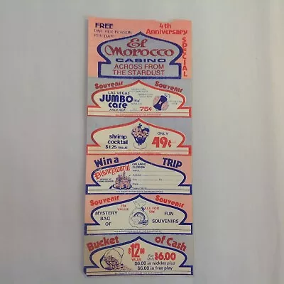 Vintage 1970's El Morocco Casino Las Vegas 4th Anniversary Special Coupon Sheet • $12.99