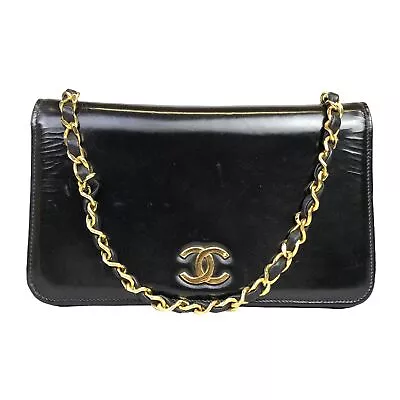 CHANEL Bag Shoulder Bag Matelasse Chain Shoulder Coco Mark Black Authentic • £108.26