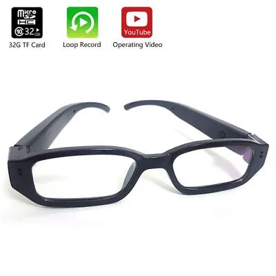 HD Eye Glasses Hidden Spy Camera With Built In DVR Video Secret Recorder • $48.49