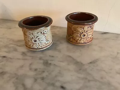 Pair Simonsbath Exmoor Quantock Design Somerset Studio Pottery Pots 1970's Retro • £16.99