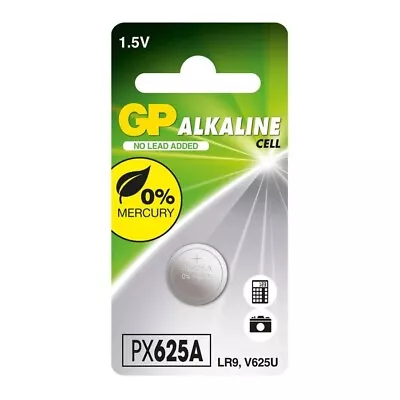 GP PX625A Alkaline Button Cell Battery  1.5V - 625A LR9 V625U L1560 625 EPX625G • £2.74