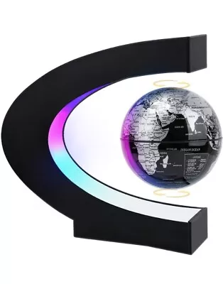 Globe Floating Magnetic C Shape LED World Map - Office Home Decoration Gift • $20