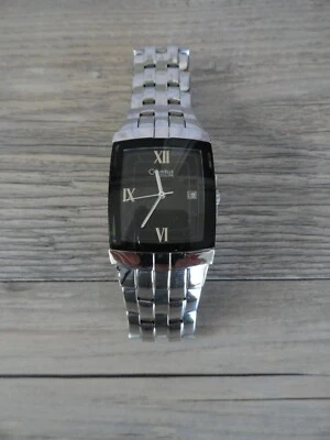 $4.79 • Buy Vintage Caravelle By Bulova Quartz Watch Black Dial Mens