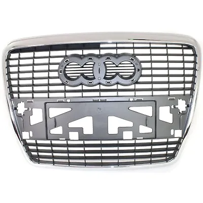 Grille For 2005-2008 Audi A6 Quattro 2006-2008 A6 Chrome Shell W/ Silver Insert • $78.63