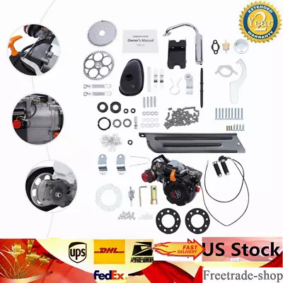 Full Set 100cc 4-stroke Bike Gas Engine Kit Bicycle Modified Motor Kit 3600rpm • $250.80