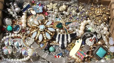 Vintage To Now Broken Jewelry Craft Lot Rhinestones Faux Pearls & More 2LBS • $18.50