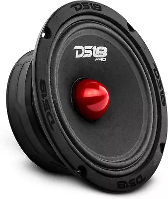 PRO-GM6.4B Midrange Speaker 6.5  Red Aluminum Bullet 480W Max 4 Ohms (1 Speaker) • $37.53