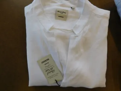 NEW Murano Baird McNutt Mens 100% Linen Shirt Mandarin Collar • $44.95