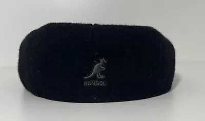 Kangol Flat Cap WOOL Style 507 With Kangaroo Logo Men's Sizz Medium Black Hat • $19.99