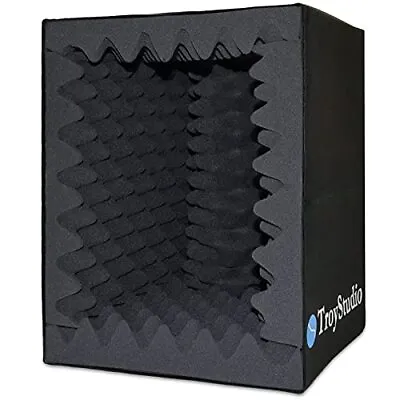  Portable Vocal Booth Large Foldable Microphone Isolation Shield Small Black • $48.44