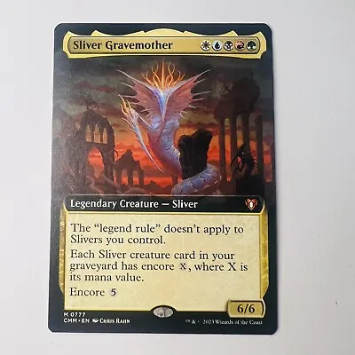 Magic The Gathering Mtg Sliver Gravemother Extended Art Commander Masters • £17.29