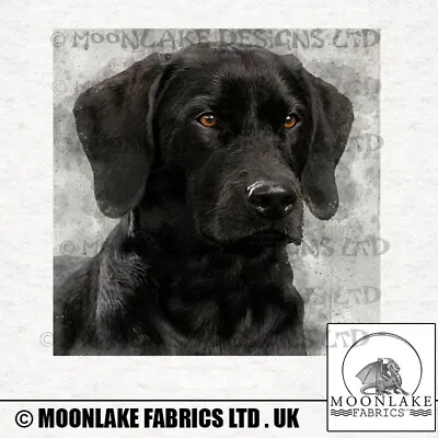 Dog Black Labrador Fabric Craft Panels In 100% Cotton Or Polyester • £5.45