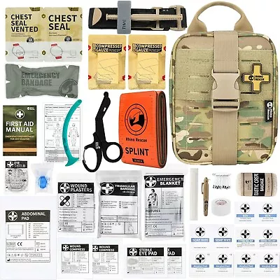 First Aid Kit Molle IFAK Medical Pouch For Tactical Car Camping Travel Hiki • £72.24