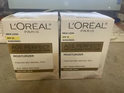 2 L'Oreal Age Perfect Anti-Sagging+Even Tone Moisturizer Cream Mature Skin • $19.99