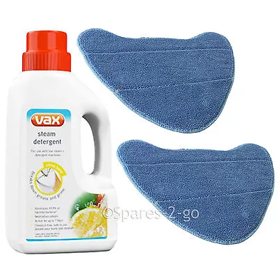 Vax Detergent & 2 Microfibre Steam Cleaner Mop Pads S3 S3S S5C S6S S6 Series • £15.37