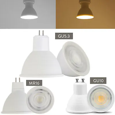 GU10 Dimmable COB LED Spotlight 7W MR16 GU5.3 Bulb Light 110V 220V White Lamp ED • $3.05