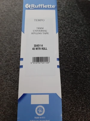 £25 • Buy Rufflette TEMPO CURTAIN TAPE 38mts New Box For Wave Topped Curtains 