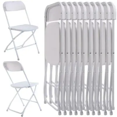 10Pack Plastic Folding Chairs Commercial Event Wedding Party Meeting Office Seat • $138.99