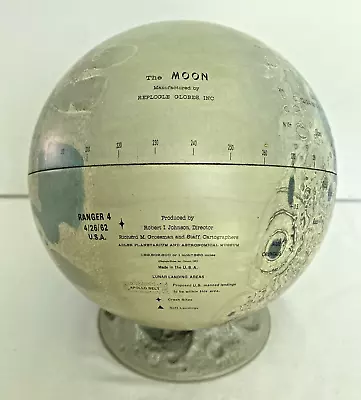 Vintage Replogle Globes The Moon Lunar Landing Areas & Crash Sites With Stand • $65.24