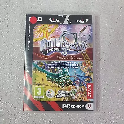 Rollercoaster Tycoon 3 Deluxe Edition PC Base Game Add-ons WILD & SOAKED • $12