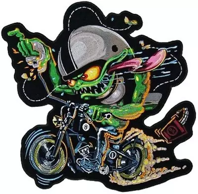 Bobber Monster Embroidered Jacket Vest Back PATCH  (11.0 X 12.0 Inch Iron Sew ) • $19.99