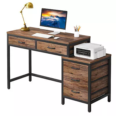 5-Drawer Computer Desk Study Writing Table Home Office Workstation With Storage • $145.58