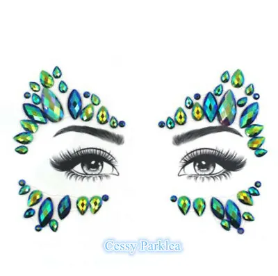 A31 Dragonette Poison Ivy Festival Adhesive Face Gems Rhinestone Stickers Tattoo • $9.20