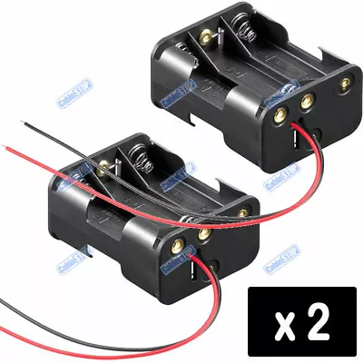 PACK OF 2 - AA X 6 Battery Holder With Connection Wire Cable Loose Ends • £5.95