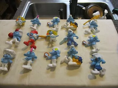 Lot Of 15 McDonalds Smurfs Happy Meal Toys Figures Cake Toppers 2011-2013 Lot 2A • $19.95