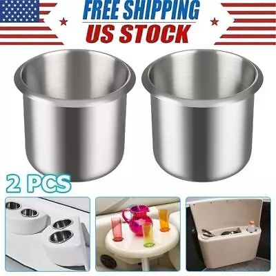Universal Stainless Steel Cup Drink Holders For Car Boat Truck Marine Camper US • $9.01