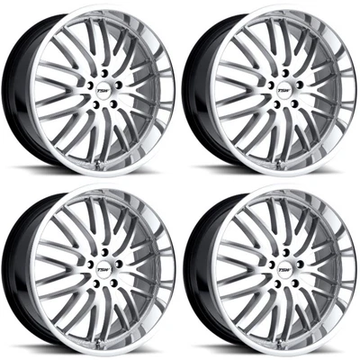 $1544 • Buy Set 4 19  TSW Snetterton 19x8 Hyper Silver W/ Mirror Cut Lip 5x100 Wheels 35mm