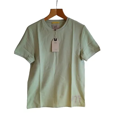 CAMEL ACTIVE Mens T-Shirt Small Pale Green BNWT New In Bag 100% Cotton #77 Print • £9.99