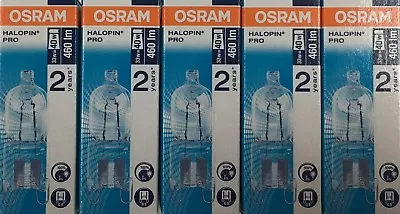 £12 • Buy Pack Of 5 Osram 33W = 40W G9 2pin Halopin Halogen Capsule Clear Dimmable Bulb