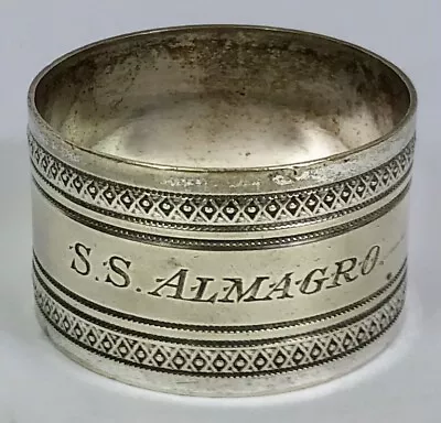 Ship S. S. Almagro NAPKIN RING Pacific Steam Navigation Company Maritime • £25